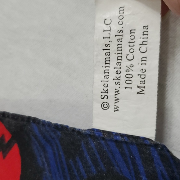 VTG Hot Topic Skelanimals Kit The Cat Square Bandana Scarf Accessory Sz 20"x 20" - Picture 7 of 16